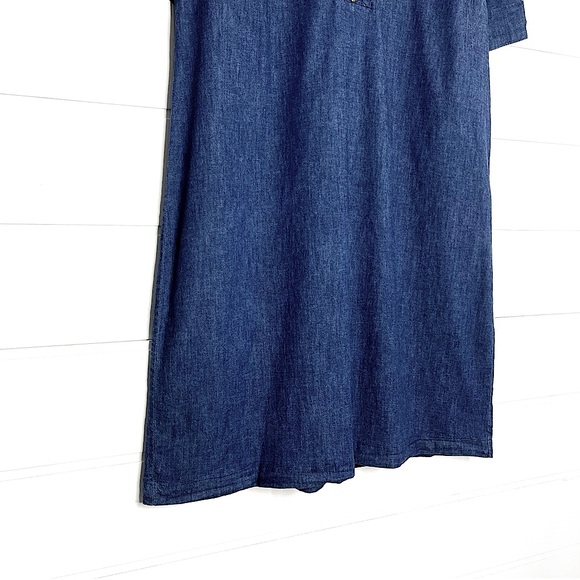 Anne Klein Women’s Zipper Denim Shift Dress Plus Size 1X - Picture 4 of 10